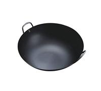 Wok en fonte martelé à la main de 55,9 cm - Pot de chef durable pour repas familiaux résistant à la rouille, idéal pour la cuisson et la cuisson - Design haute capacité de 60 cm (36 cm)