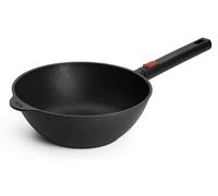 Wok en fonte Woll Eco Logic QXR : manche amovible, Ø 24 cm, hauteur 9 cm, compatible avec tous les types de cuisinières, y compris l'induction