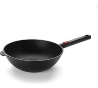 Wok en fonte Woll Eco Logic QXR : manche amovible, Ø 28 cm, hauteur 10 cm, compatible avec tous les types de cuisinières, y compris l'induction