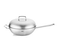 Fissler Collection Original-Profi Wok En Acier Inoxydable (32 cm, 6,4 l) Avec Couvercle Métallique, 5 Couches De Matériau Premium, Répartition Optimale De La Chaleur, Compatible Induction