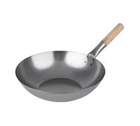 Wok Fond Plat en Acier Doux 36 cm - Vogue