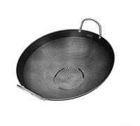 Wok Fonte pour aluminium 32cm Cuisson Uniforme Toutes Plaques | Acier inoxydable , revêtement pour granit suisse, , double pour bois, pour facile à nettoyer