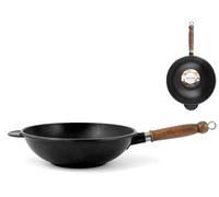 Wok Fusion Antiadhésif Extra Chef Poignée En Bois 28 Cm 16 H&H