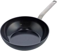 Wok GreenPan Evolution noir 28 cm, lavable au lave-vaisselle, compatible avec tous les types de cuisinières, revêtement antiadhésif