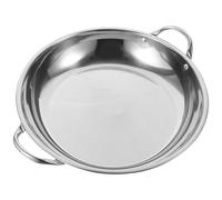 Wok Inox Anti-débordement en Acier Inoxydable, Argenté, Usage la Cuisine | Surface Bien Polie, Tolérance Élevée à Chaleur, Nettoyage Facile, Design Créatif et Pratique