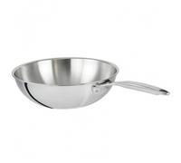 Castel´Pro Wok sans couvercle Inox CRISTEL D24 cm