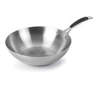Lacor Wok Trimétal 28 cm, Inox 18/10, Gris