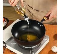 Wok Japonais 20cm pour Cuisson Saine Induction(24CM) | Fer pour forgé , style japonais, compatible induction, diamètre 20cm, cuisson uniforme