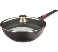 Wok - KAMBERG - 30 cm - Manche Amovible - Revêtement Pierre - Antiadhésif SANS PFOA