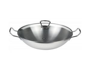 Wok KUMNING 36 cm, avec couvercle en verre, Fissler