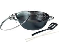 Wok Multifonction GSW, 32 cm, Fonte d'Acier, 5 Pièces, Tous Feux dont Induction