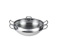 Wok NANJING 35 cm, avec panier vapeur et couvercle, Fissler