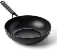 Wok pour induction - Revêtement antiadhésif en aluminium et céramique - Sans PFAS - 28 cm / 36 litres - Noir - Va au four et au lave-vaisselle Wok pour induction