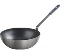 Wok professionnel Ibili-Titanio Chef, en aluminium, 30x9,5 cm, argent/bleu
