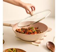 WOK STUDIO - Wok En Aluminium Moulé Avec Revêtement Céramique Sable