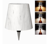 WOKWOYIO Lampe bouteille sans fil, lampes sans fil rechargeables, contrôle tactile, gradation progressive en trois températures de couleur, kit d'abat-jour en forme de bouteille pour bar, restaurant