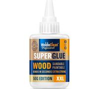 WoldoClean Colle Instantanée pour Bois Gel 50g Extra Forte Imperméable | colle bois dur, tendre, MDF, contreplaqué, placage, sans serre-joints