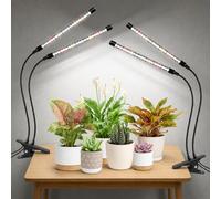Wolezek Lampe de Plante 2 Pack, Spectre Complet LED pour Plants Intérieur, Croissance avec Auto Minuterie 6/12/16H, 10 Luminosités, 3 Modes, 6000K