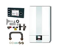 Wolf CGB-2-20 20kW Gasbrennwert-Therme Paket mit Bedienmodul BM2 und Anschlusszubehör Aufputz