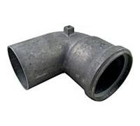 Wolf coude 90Gr 2600166 pour tuyau d'échappement DN63, pour TGK