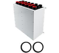 Wolf Cwl distributeur d'air 2577607 DN 160, 2 x 9 supports DN 75, avec 5 bouchons