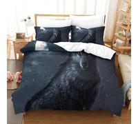 Wolf Ensemble Housse De Couett Imprim¿¿ D Et Taie D'oreiller ,Ultra Doux Microfibre Hypoallerg¿¿Nique £¬Ensemble Housse De Couette Avec Fermeture ¿¿Clair