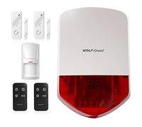 Wolf Guard LB-01A 110dB Système d'alarme de sécurité de Base indépendant pour Garage/Chantier/Porche avec télécommande et détecteur de Mouvement
