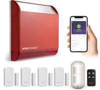 Wolf Guard LB-12WF Sirène d'Alarme WiFi sans Fil, Système d'Alarme de Sécurité pour la Maison, Garage et Abri de Jardin, Contrôle par Application