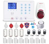 Wolf Guard W4Q Alarme Maison sans Fil, WiFi 4G Connectée avec Sirène Extérieure, Capteur de Mouvement, Compatible avec Amazon Alexa et l'Assistant Google