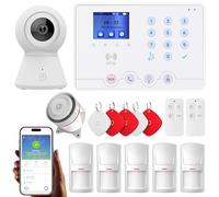 Wolf Guard W4Q-K2 Système d'alarme Domestique sans Fil 4G WiFi | Caméra de Surveillance 1080p, Alarme antivol Domestique, Compatible avec Alexa Google Home