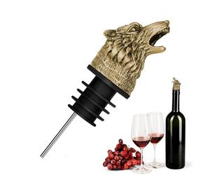 Wolf Head - verseur pour vin cool - Spout pour traces de spiritueux - aérateur de vin éléphant en bronze - Bouteille de vin rouge - Diffuseur de vin pour la maison et les fêtes