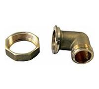 Wolf raccord coude 90Gr 2000 "AG - 2000 2000 /2" 2009012 avec contre-écrou, laiton