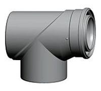 Wolf révision Pièce en T 2651543 87°, DN 110/160, enfichable, pour Luft- / pot d'échappement, blanc