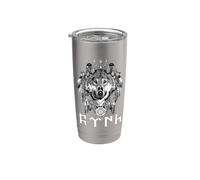 Wolf Tengri Inscription ancienne turque spirituelle Gobelet isotherme en acier inoxydable double paroi