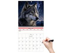 Wolf Wall Calendar 2027 | 12-Month Monthly Agenda Planner | Wolf-Themed Schedule Planner for Home, Office, School & Dormitory | Ideal for Work, Bedroom & Travel