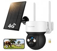 WOLFANG Caméra de Surveillance 4G Extérieure, 2K Solaire, SIM, sans WiFi | Caméra de Sécurité 4G avec PIR, Vision Nocturne, Audio Bidirectionnel, IP66 et Stockage Local/Cloud pour Jardin et Chantier