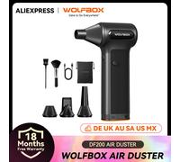 WOLFBOX DF200 Souffleur d'air portable, dépoussiéreur, souffleur d'air, pression de vent de 320 g, batterie amovible pour voiture/maison/extérieur DF200
