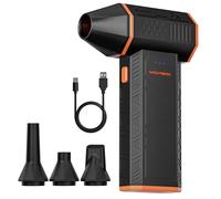 WOLFBOX MF50 Soufflette à Air Comprimé - Souffleur PC 110 000 tr/min, 3 Vitesses Réglables - Dépoussiéreur Haute Puissance pour PC, Clavier, Voiture, Maison