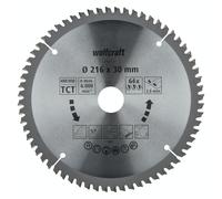 wolfcraft 1 lame de scie à onglet HM 64 dents ø216mm - 6541000