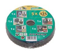 WOLFCRAFT 1 Lot 5 disques meuleuse - Ø 125 mm