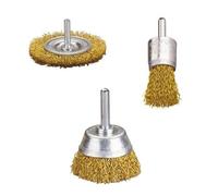 WOLFCRAFT 1 Lot de 3 brosses laiton - 6 mm