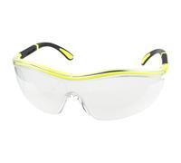 wolfcraft 1 paire de lunettes de protection aux branches fluo transparentes (CE)