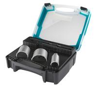 wolfcraft 1 Set de scies cloches 5 pièces, carbure de tungstène, en coffret plastique