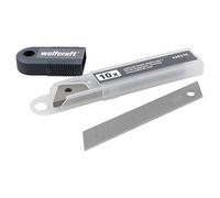 wolfcraft 10 Lames Sécables Pro 18 mm - Jeu de Lames de Rechange Acier