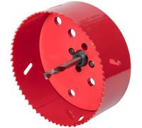Wolfcraft Scie cloche Bi-métal 5496000 112 mm, queue 6 pans 9,50 mm, profondeur 40 mm - Rouge