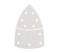 Feuille abrasive pour ponceuse Multi avec bande auto-agrippante, perforé Wolfcraft 1125000 Grain 40 Cote d'encoignure 95 mm 10