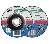 wolfcraft 1620300 (L) Disques à Tronçonner pour Métal, Godet déporté Pack 5 Argent