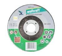 wolfcraft 1621300 (L) discos de corte para piedra, cubo deportado PACK 5 argent