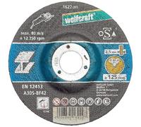 wolfcraft - 1622300 - Pack de 5 disques à tronçonner le métal - Diamètre 125 x 2,5 argent
