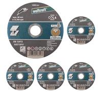 wolfcraft 1683999 Disque tronçonneuse Diamètre 115 x 1,0 mm (Lot de 5)